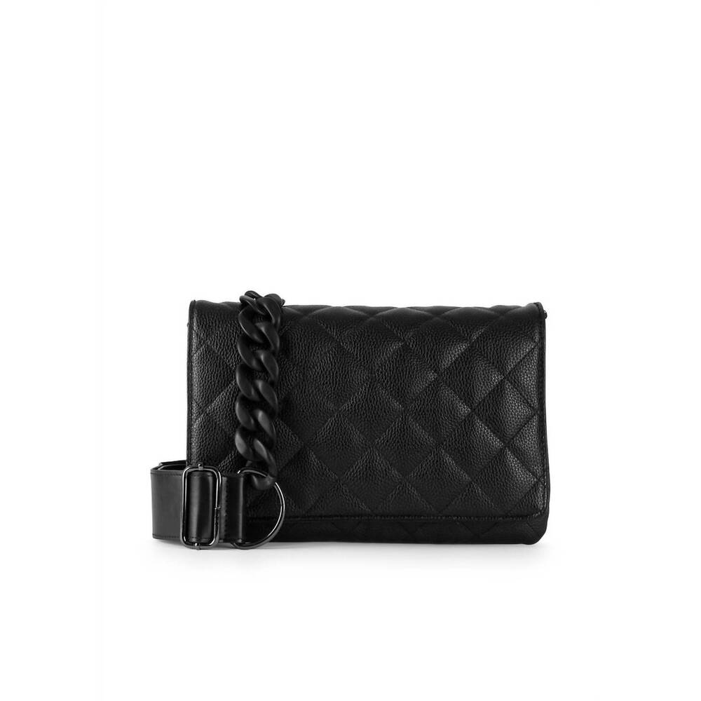 NEW HAUTE SHORE lexi solo clutch in black quilted